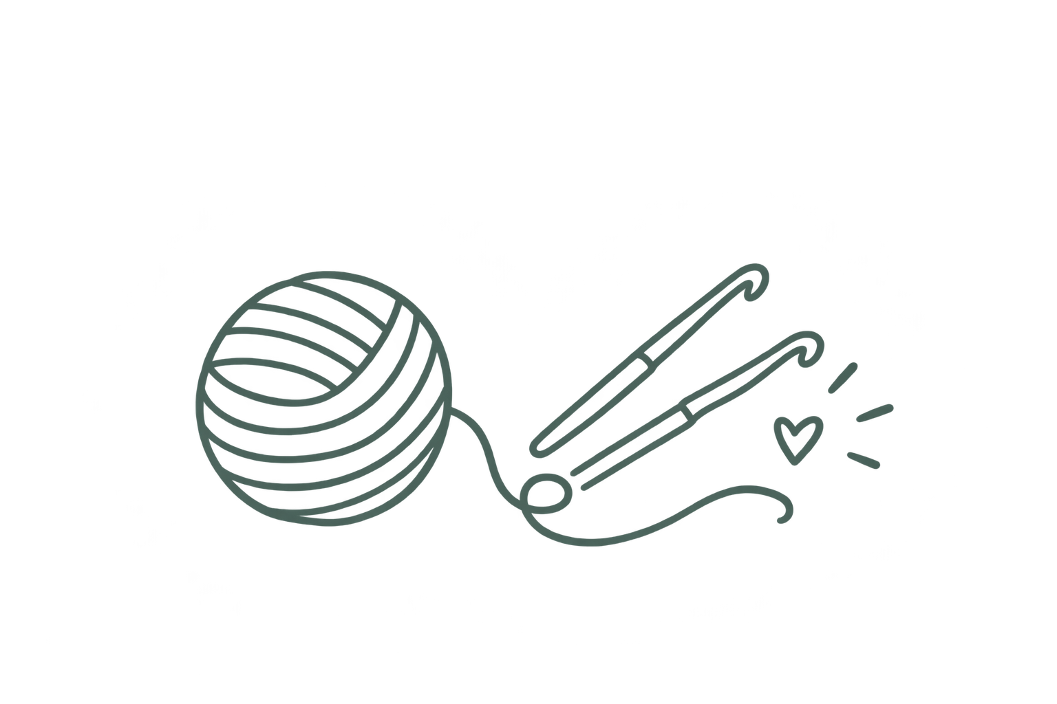 Pelote de laine et crochet